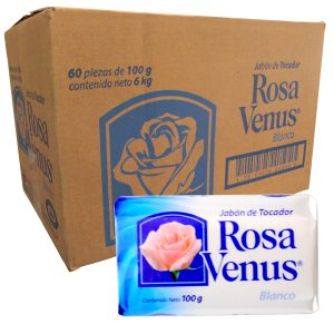 Jabon Rosa Venus 100 Gr Caja C/60 Pzas