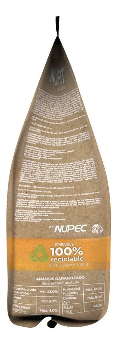 Alimento Nufit Premium para perro adulto todos los tamaños sabor mix de 8 kg