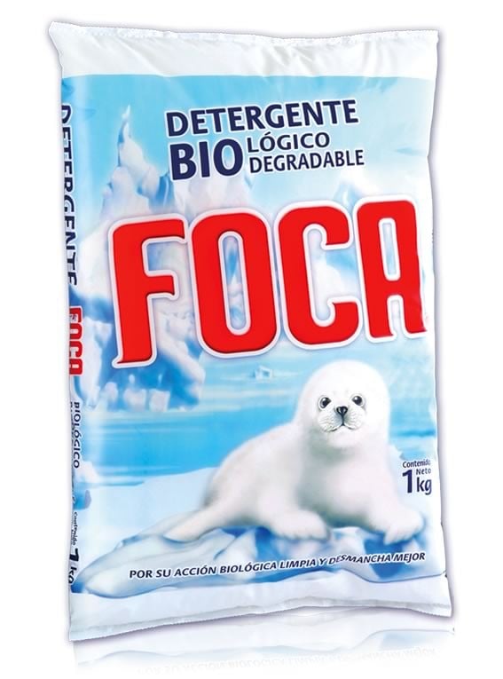 Foca detergente en polvo / Caja con 10 bolsas de 1 kg