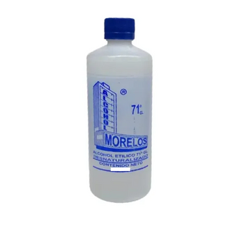 Alcohol desnaturalizado 71% Morelos 500 ml.
