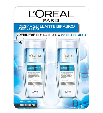 Desmaquillante Bifásico L'oréal 2 Pzas De 200 Ml C/u