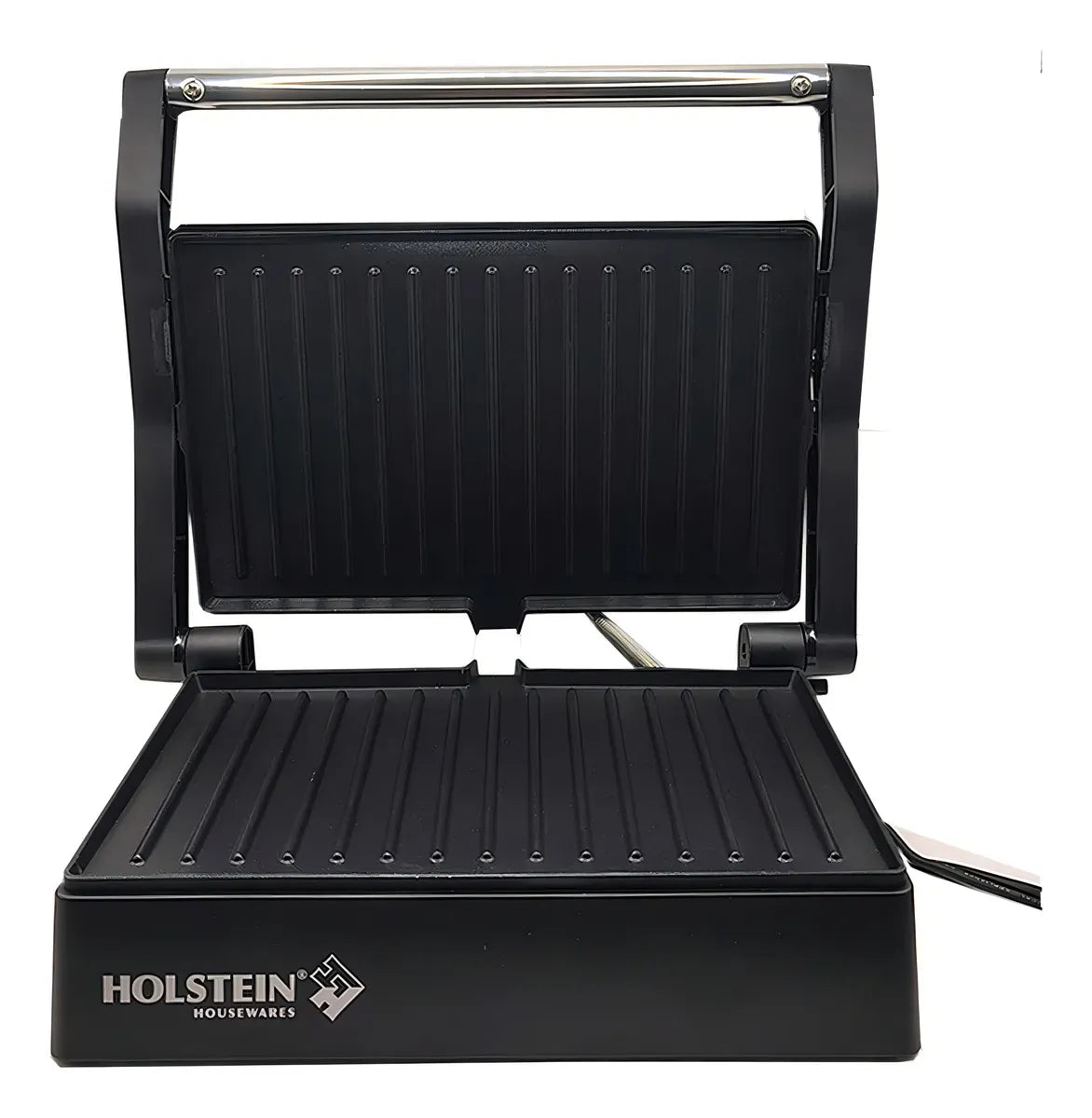 Sandwichera Eléctrica Holstein, Panini Parrilla Grill 180° Color Negro