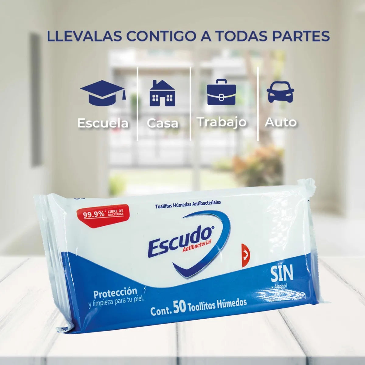 10 paquetes Toallas húmedas Escudo Toallita húmeda en bolsa 50 unidades