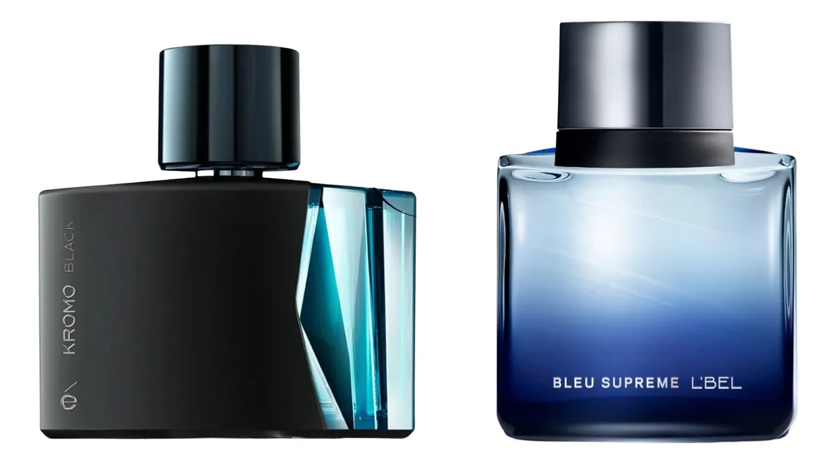 Kromo Black Esika + Lbel Bleu Supreme Set De 2 Perfumes