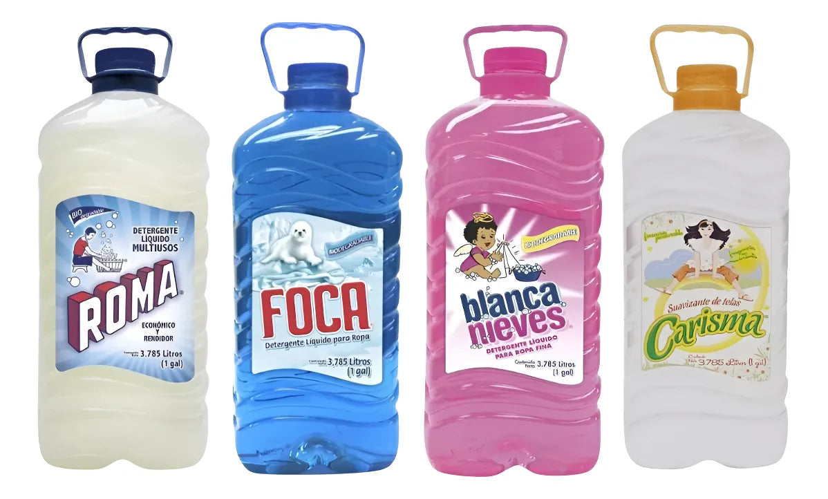Detergente Líquido Foca, Roma, Carisma, Blanca Galón 3.78l 4 Piezas