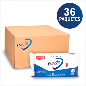 Escudo Antibacterial Baby Wipes Box with 36 Pcs.