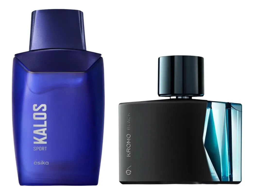 Esika Kalos Sport + Esika Kromo Black Set Perfumes Hombre