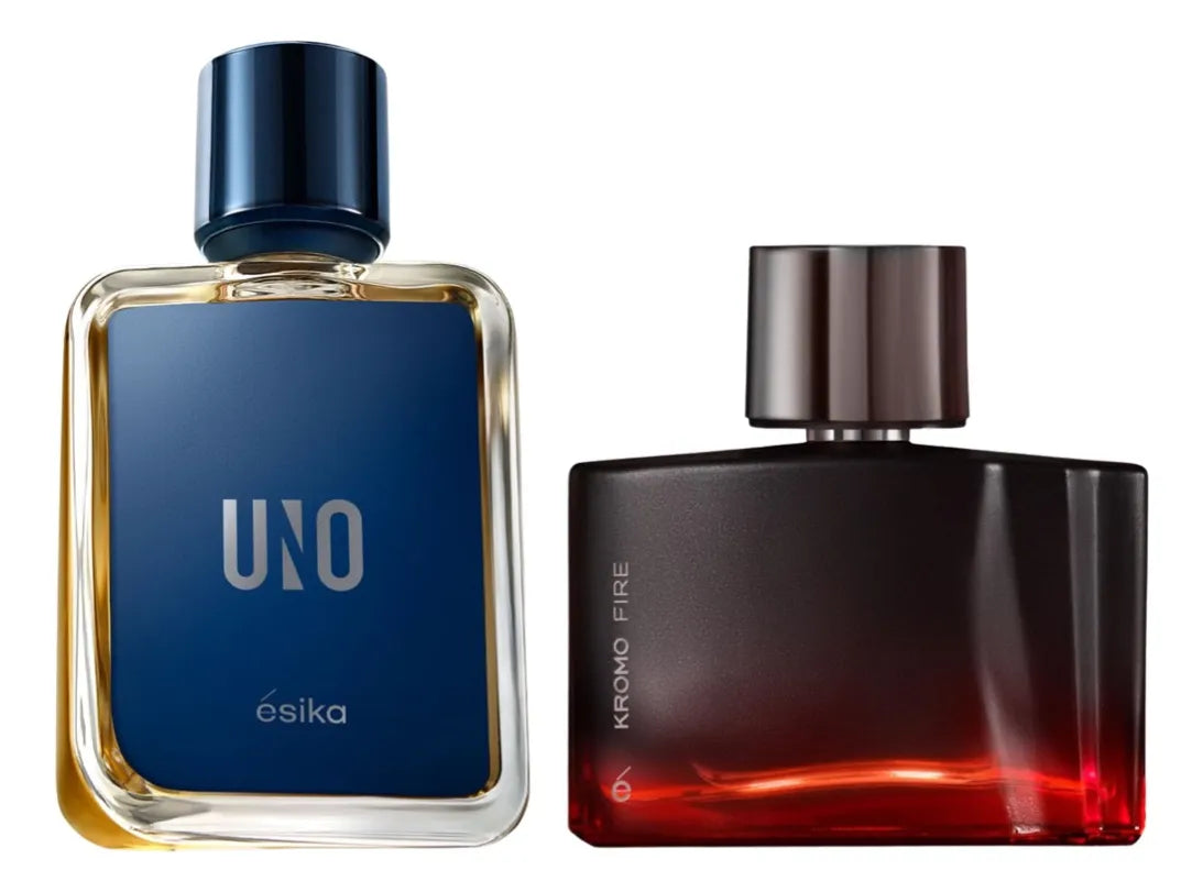 Esika Uno + Kromo Fire Set De Fragancias Para Caballero