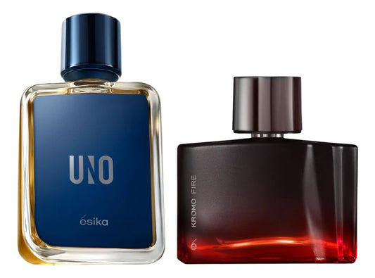 Esika Uno + Kromo Fire Set De Fragancias Para Caballero