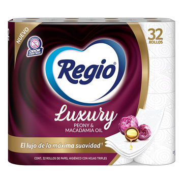 REGIO LUXURY PEONY PAPEL HIGIENICO 32 ROLLOS