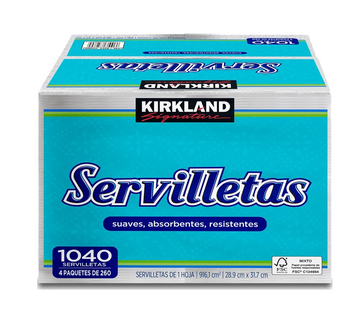 Servilletas kirkland paq. 1040 pz.