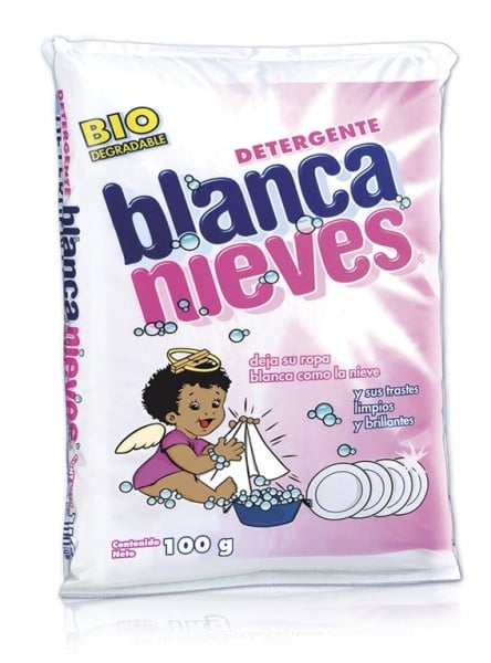 Blanca Nieves detergente en polvo / Caja con 100 bolsas de 100 g