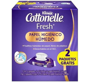 Papel Higiénico Húmedo Kleenex Cottonelle Fresh 8 Pack